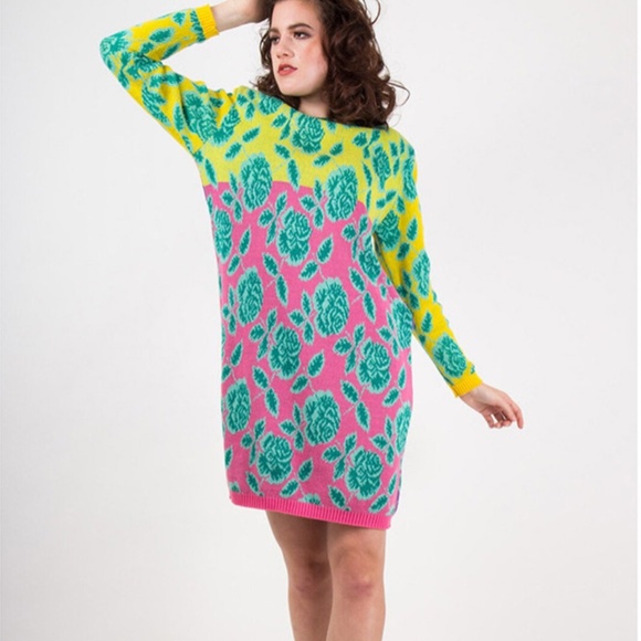 Betsey Johnson 80's label Vintage Sweater Dress! - Picture 2 of 10